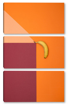 Модульная картина Геометрический натюрморт с бананом