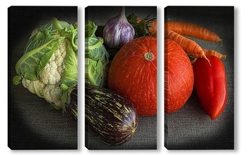 Модульная картина Натюрморт с овощами