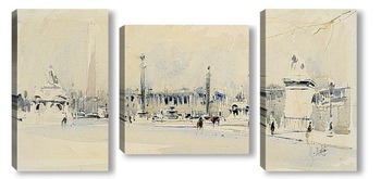 Модульная картина Париж, Площадь Согласия