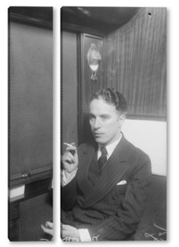 Модульная картина Чарли Чаплин с сигаретой.