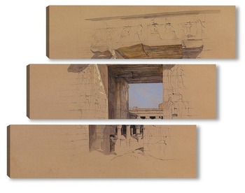 Модульная картина Храм Эдфу: дверь Пилона