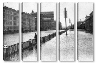 Модульная картина Наводнение на Крюковом канале 1903 ,