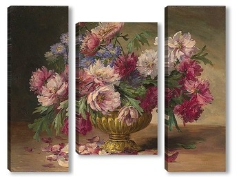 Модульная картина Цветы в вазе