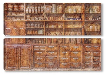 Модульная картина Шкаф с полочками