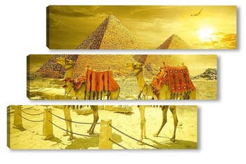 Модульная картина Рассвет в Египте