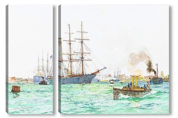 Модульная картина Вход в гавань Портсмута