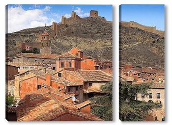 Модульная картина Крыши и стены Альбаррасина