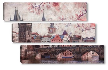 Модульная картина Карлов мост. Прага