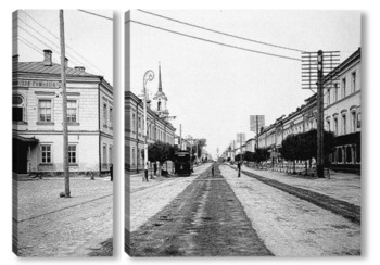 Модульная картина Общий вид Миллионной улицы 1903 ,