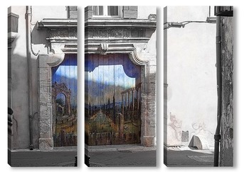 Модульная картина Итальянский портал в Провансе