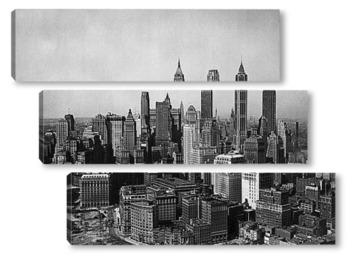 Модульная картина Нью-Йорк-финансовый район.