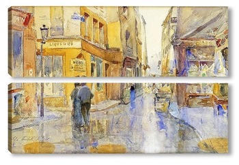 Модульная картина Оживлённая улица