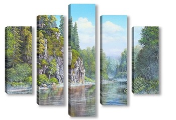 Модульная картина Река Чусовая 3