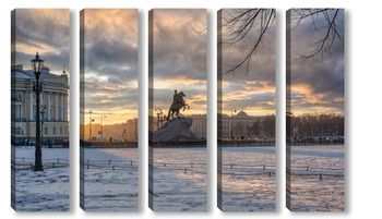 Модульная картина Зимний Санкт-Петербург