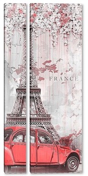 Модульная картина Романтика Парижа