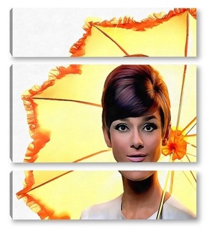 Модульная картина Девушка с зонтиком