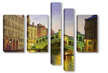 Модульная картина Мост поцелуев в Венеции