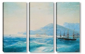 Модульная картина Корабли у берега.