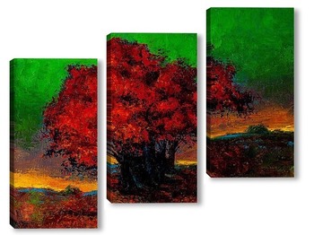 Модульная картина Красная листва