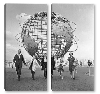 Модульная картина Посещение Всемирной выставки,1964г.
