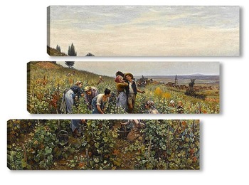 Модульная картина Сбор урожая