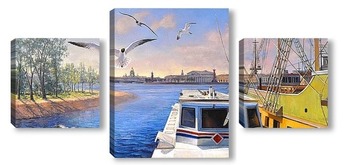 Модульная картина Город-порт Санкт-Петербург