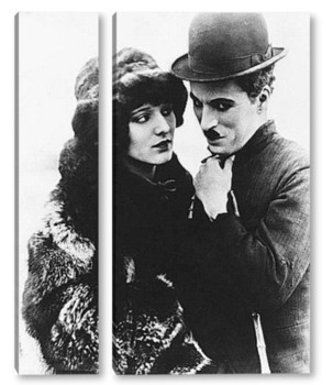 Модульная картина Чарли Чаплин и Костар в\"Золотой лихорадке\".
