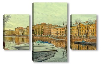 Модульная картина Санкт-Петербург. Канал Грибоедова в районе Могилевского моста.