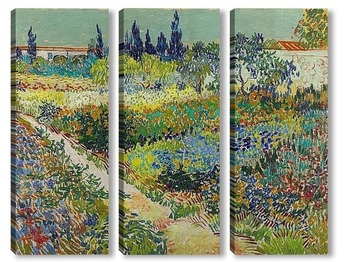 Модульная картина Сад с цветами
