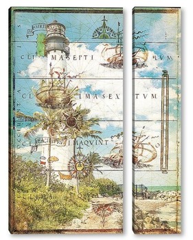 Модульная картина Знаменитый маяк в Ки-Бискейне, Майами