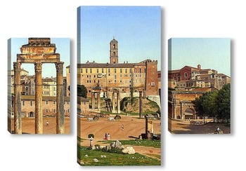 Модульная картина Вид на форуме в Риме (1814)
