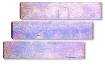 Модульная картина Мост Ватерлоо. Эффект тумана