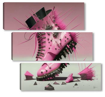 Модульная картина Розовые ботинки