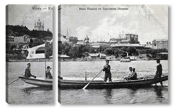 Модульная картина Вид на Подол с Труханова Острова 1895  –  1906