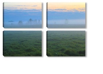 Модульная картина Туманное утро