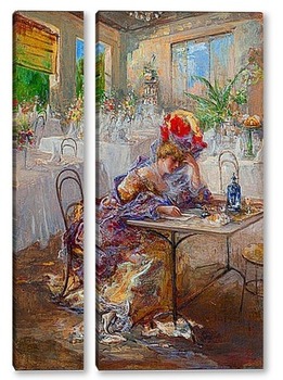 Модульная картина Леди в кафе, 1908
