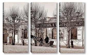 Модульная картина Угол главного проспекта, 1890