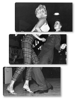 Модульная картина Американский моряк танцует твист с Джэйн Мансфельд,1961г.