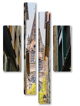 Модульная картина Улица Страсбурга