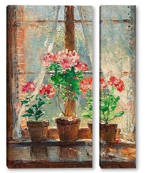 Модульная картина Герань