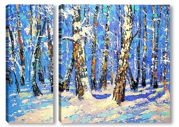 Модульная картина Берёзовый лес