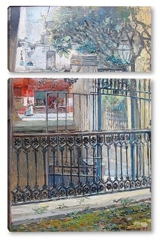 Модульная картина Парижская уличная сцена