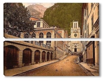 Модульная картина О-Бон, Пиренеи, Франция.1890-1900 гг