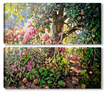 Модульная картина Уголок на даче