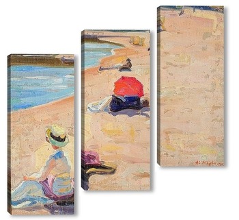 Модульная картина Дамы на пляже  