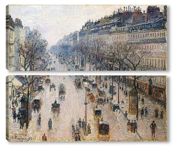 Модульная картина Бульвар Монмартр зимним утром 