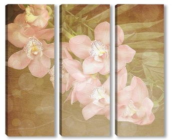 Модульная картина Розовые орхидеи