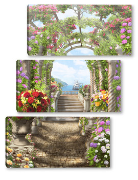 Модульная картина Парки и сады 56086