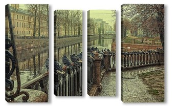 Модульная картина Санкт-Петербург. Крюков канал. Осень.