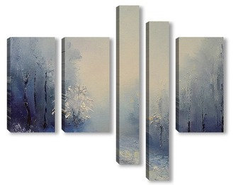 Модульная картина Зимний туман